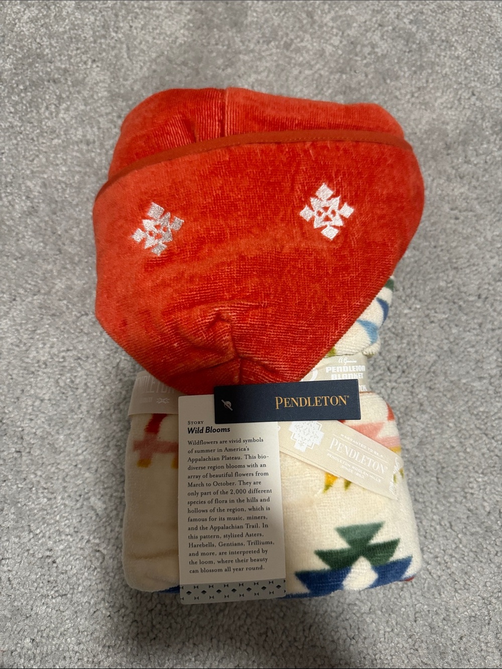 Pendleton Red & Multi Wild Blooms Folded Throw